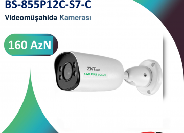 5MP Mini Bullet 3.6mm (BS-855P12C-S7-C) ZKTeco –İP camera