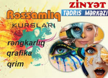 Zinyət Tədris Mərkəzində Rəssamlıq kursları. Rəssamlıq