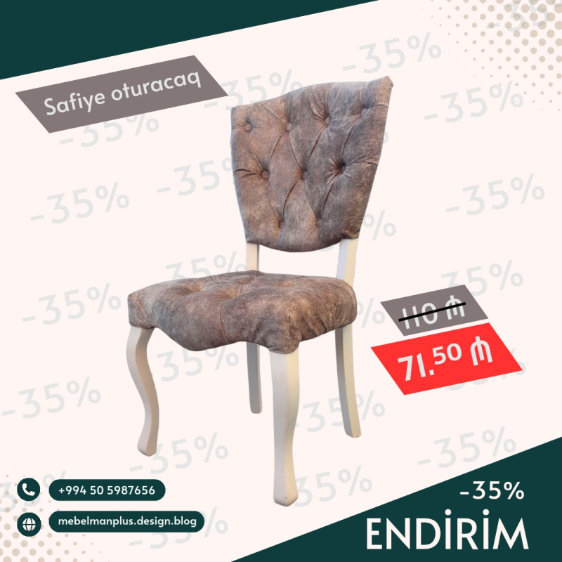 Stul Safiye | 35% ENDİRİM 35% real endirimdən yararlanın! Kreslo tək rahat və geniş