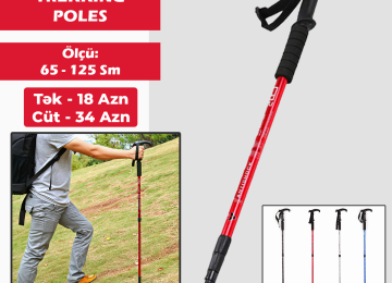 Skandinav gəzinti çubuqları (trekking poles stick) Hər