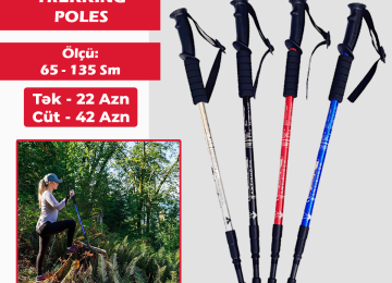 Skandinav gəzinti çubuqları (trekking poles stick) Hər