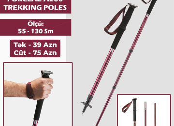 Skandinav gəzinti çubuqları (trekking poles stick) Hər