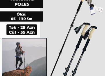 Skandinav gəzinti çubuqları (trekking poles stick) Hər