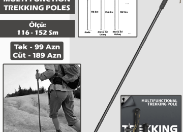 Skandinav gəzinti çubuqları (trekking poles stick) Hər