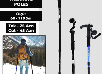 Skandinav gəzinti çubuqları (trekking poles stick) Hər