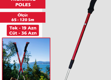 Skandinav gəzinti çubuqları (trekking poles stick) Hər