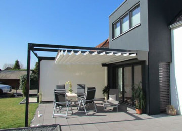 obyektlerde perqola sistemlərinin quraşdırılması, pult ilə