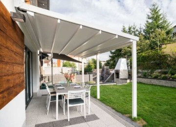 obyektlerde perqola sistemlərinin quraşdırılması, pult ilə