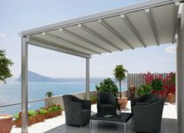 obyektlerde perqola sistemlərinin quraşdırılması, pult ilə