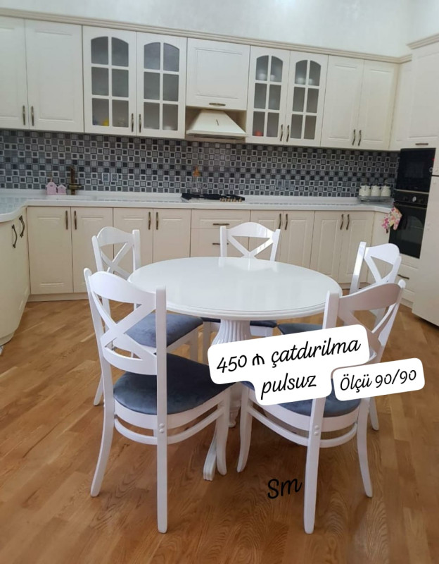 Stol stuı desti *450 aznTumbalı masa+ 4 stul* yenidir çatdırılma şəhər içi