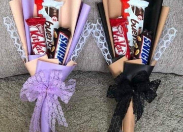 Mektebliler,aile uzvleri,is kollektivi ucun mini buketler