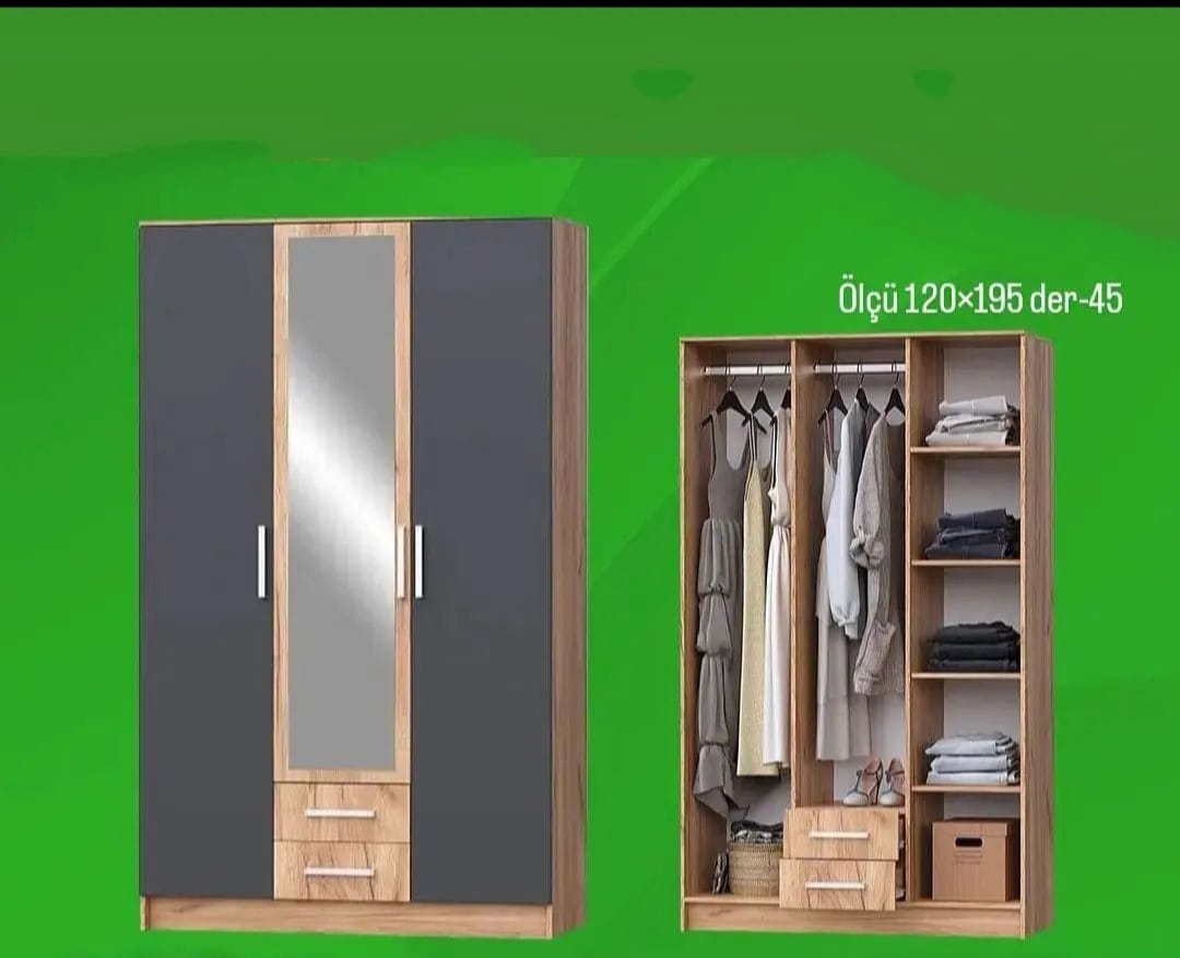 Paltar şkafı Sifarişlə hazırlanır Rəng seçimi var Ölçü