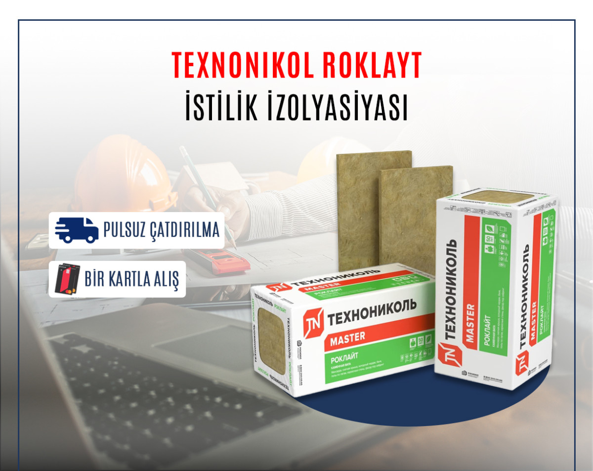 İstilik izolyasiyasi Texnonikol Roklayt Texnonikol Roklayt – bazalt əsaslı daş yunudur istilik