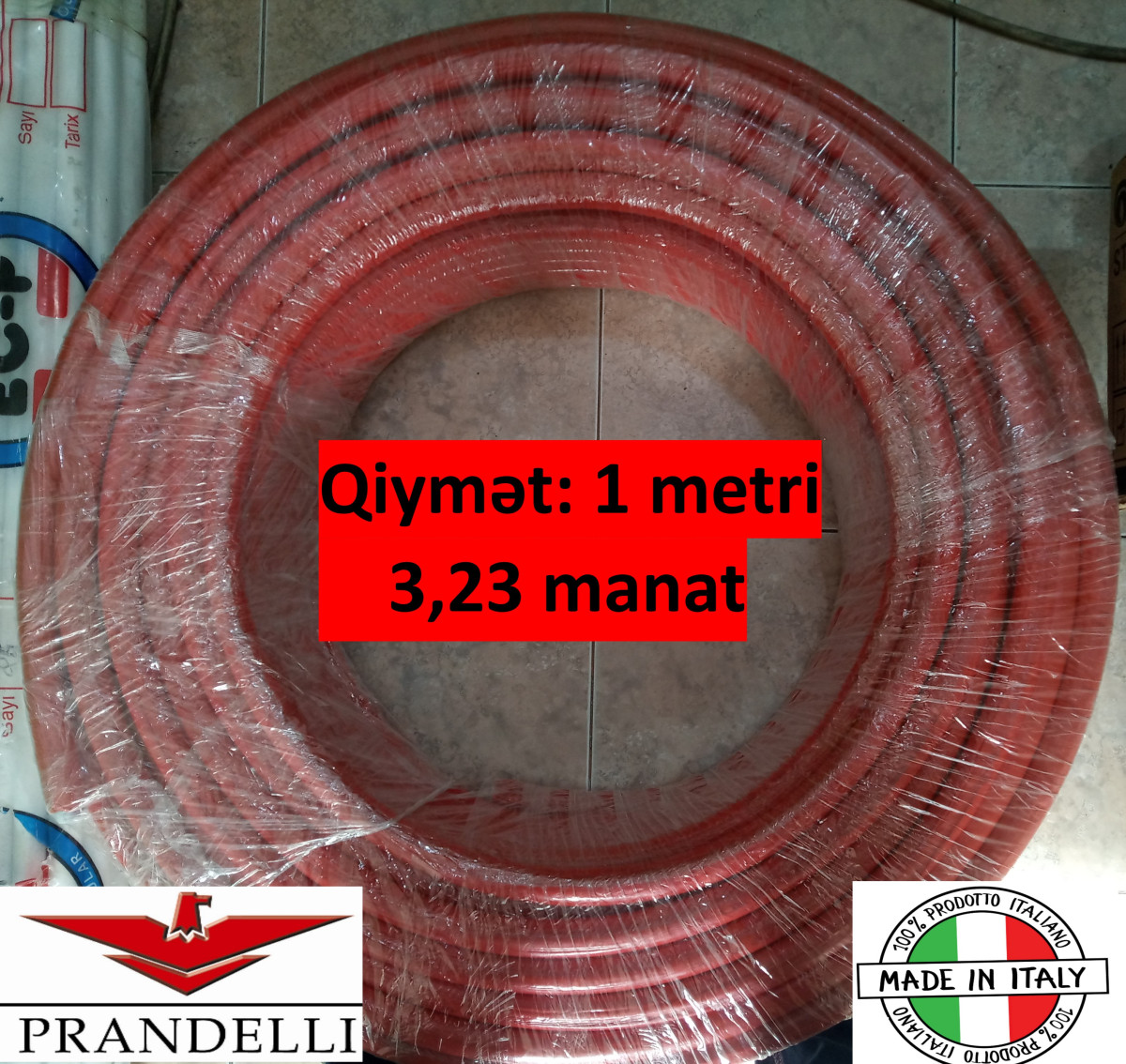Boru Pex AL 16x2 Prandelli İzoliyasiyalı Boru 16x2 Prandelli izoliyasiyalı bir metrinin qiyməti 3,23