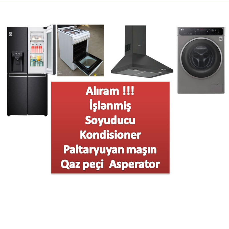 Aliram islenmis xolodennik, paltaryuyan Aliram islenmis xolodennik, paltaryuyan masin, qaz peci,