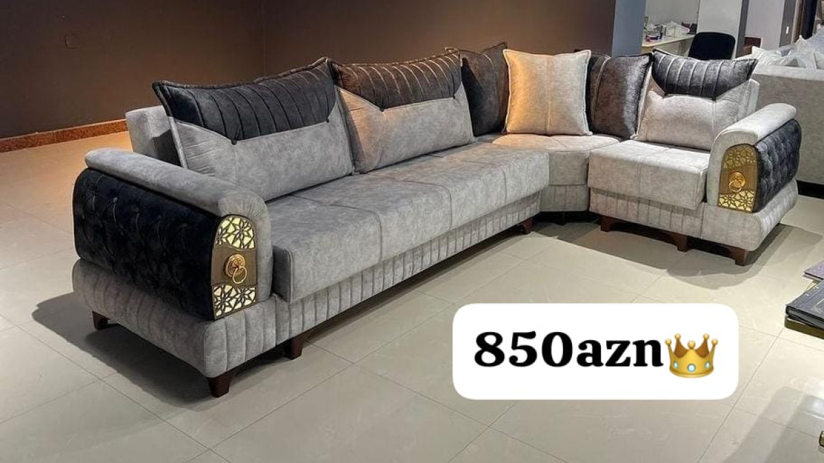 Divan künc madel Divan 850azn olcu:3×2 Reng secimi var Şeherici catdirilma