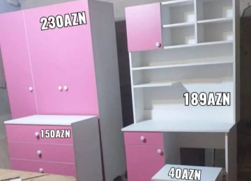 Gənc dəsti mebeli Sifarişlə hazırlanır Rəng seçimi var