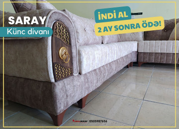 Diqqət! İndi al 2 ay sonra ödə! Künc divan ŞƏBƏKƏ 18 ayadək