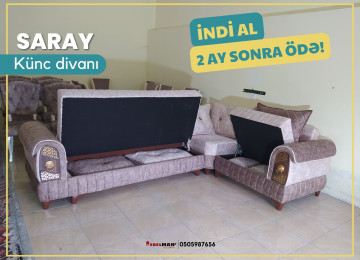 Diqqət! İndi al 2 ay sonra ödə! Künc divan ŞƏBƏKƏ 18 ayadək