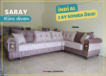 Diqqət! İndi al 2 ay sonra ödə! Künc divan ŞƏBƏKƏ 18 ayadək