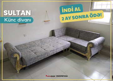 Diqqət! İndi al 2 ay sonra ödə! Künc divan ŞƏBƏKƏ 18 ayadək