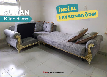 Diqqət! İndi al 2 ay sonra ödə! Künc divan ŞƏBƏKƏ 18 ayadək
