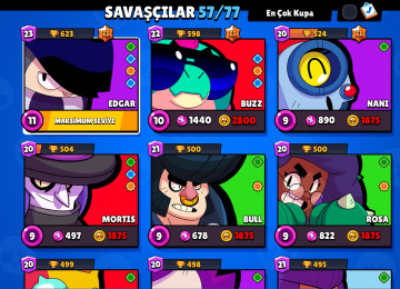 Brawl Stars Hesabidir 20K kupa icindeki kostumlet efsanedir