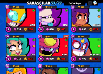 Brawl Stars Hesabidir 20K kupa icindeki kostumlet efsanedir
