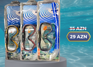 Bir çox üzgüçülük gözlüyü, snorkel dəsti və daha çoxu
