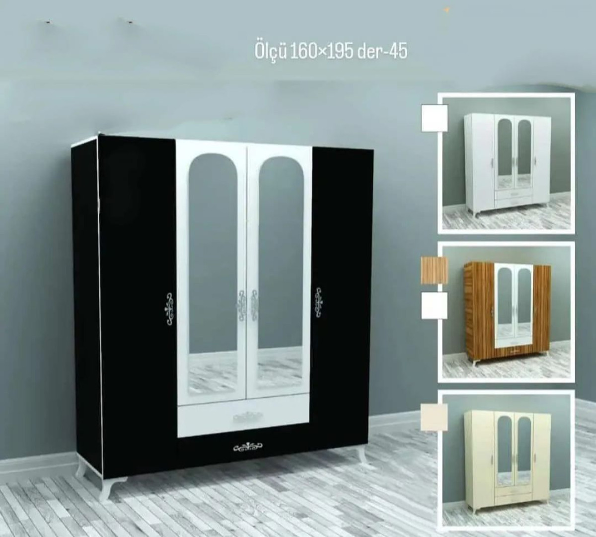 4Qapili Dolab 4Qapili Dolab Hazır əldə var Ölçü 160/195/45 Şəhərdaxili
