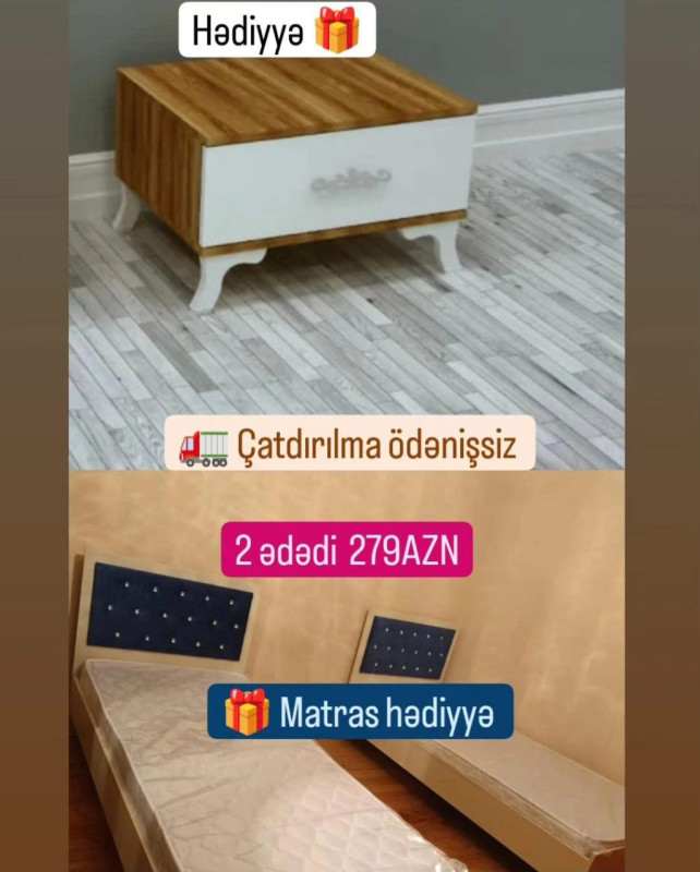 Sok şok Sok şok 2əd çarpayı alana Tumba hədiyyə Çarpayı ölçü 90/200