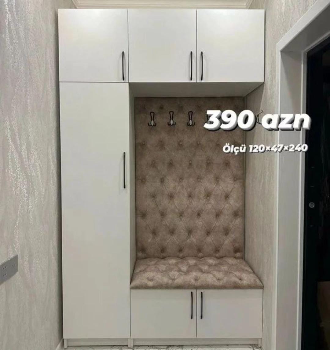 Koridor şkafi Sifarişlə hazırlanır Rəng seçimi var Ölçü
