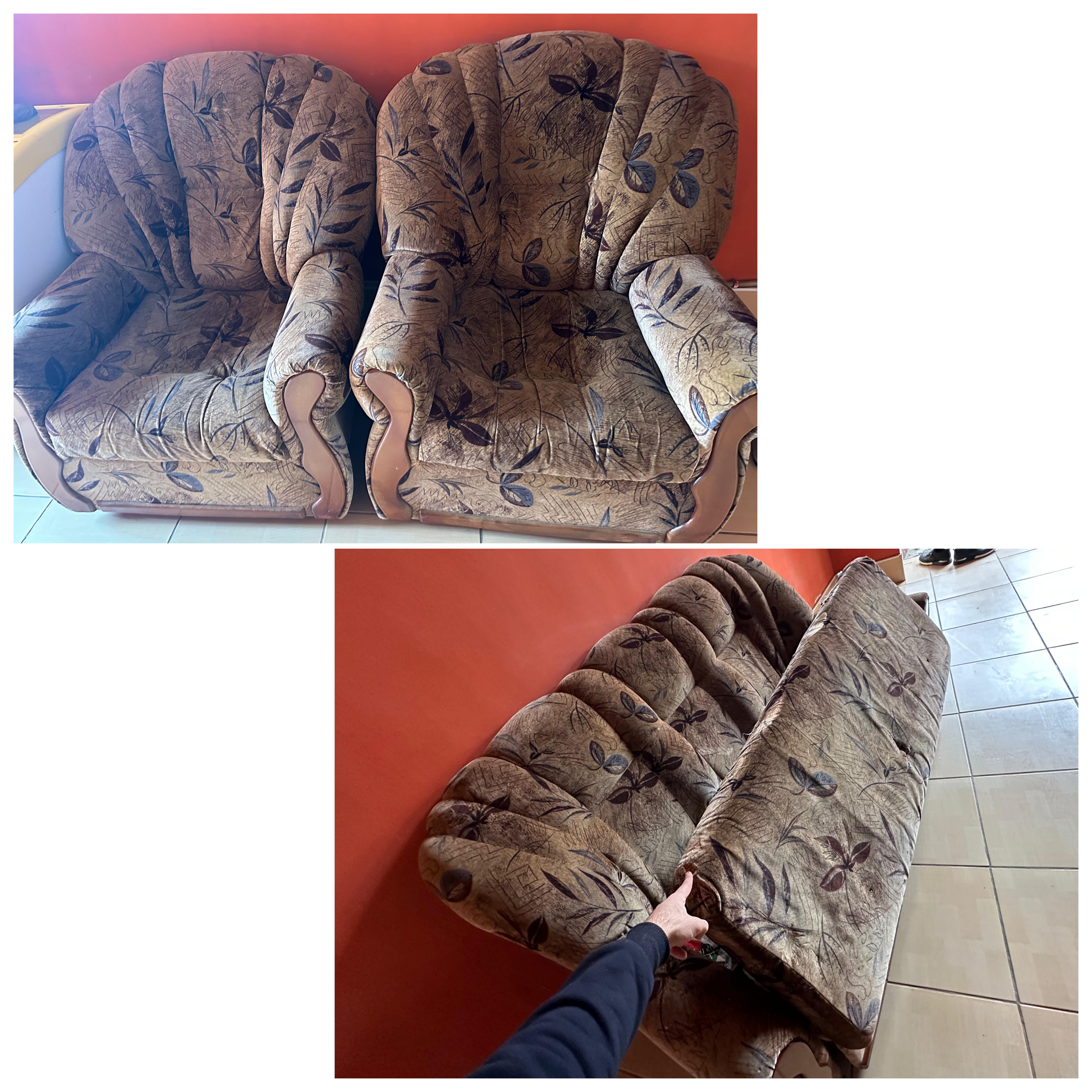 Divan 2 kreslo 50 azn satılır. Açılır krovat olur. Ünvan