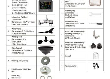 Metereoloji stansiya. Model: FT-0360-025T Wi-Fi - Günəş