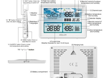 Meteoroloji rəqəmsal hava stansiyası. - Model: BALDR.