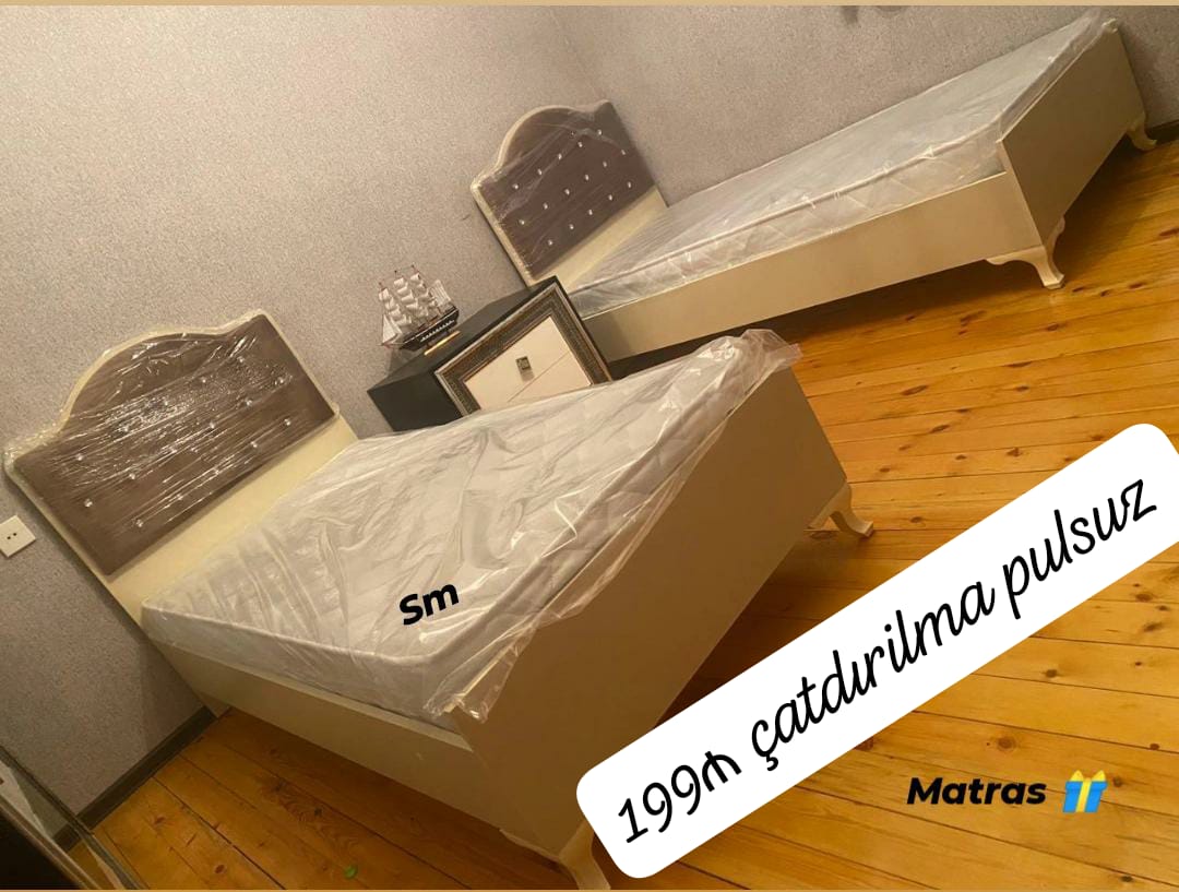 *Tek nəfərlik çarpayı* Rəng seçimi var . 📏ölçü 90/1m90 sm.