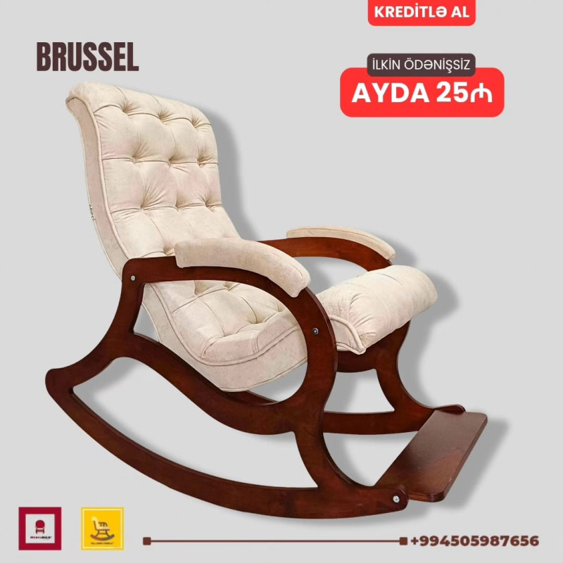 Yellənən Kreslo BRUSSEL | KREDİTLƏ Yeni model BRUSSEL yellənən kreslo modelini ilkin ödənişsiz