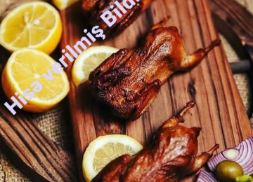 Bildirçin hisə verilmiş (kaptit) tam fərqli məhsulları.