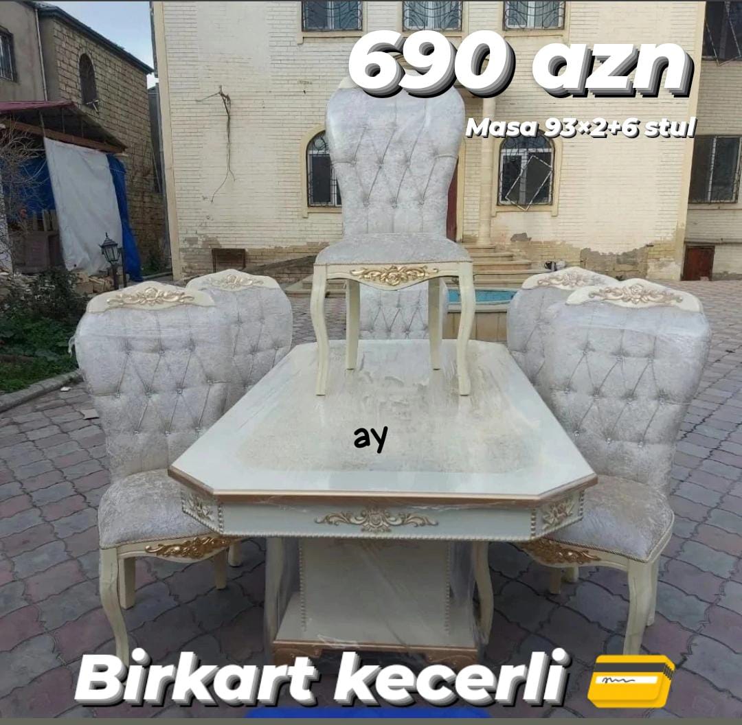 *masa desti* *stol stul* *İnci masa destinin möhtəşəm