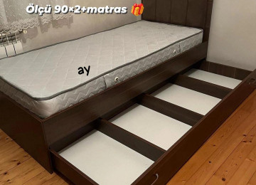 *carpayi *birnəfərlik* Yeni sifarişlə ✔️ Ölçü 90×2 +matras