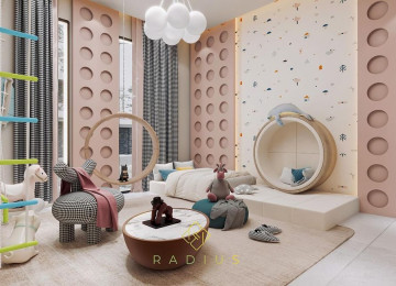 Ev interyeri, uşaq otağı dizayn, yeni dizayn, ev dam