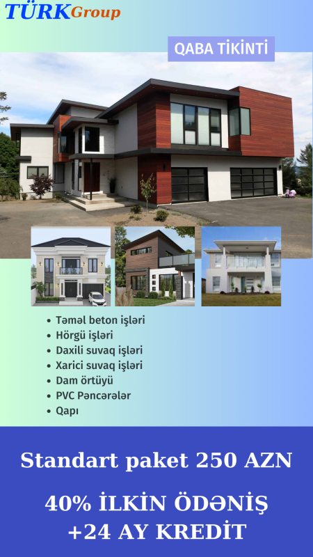 Kreditlə tikinti "Ev Sahibi Olmaq Artıq Çox Asandır” Ev tikmək artıq sizin