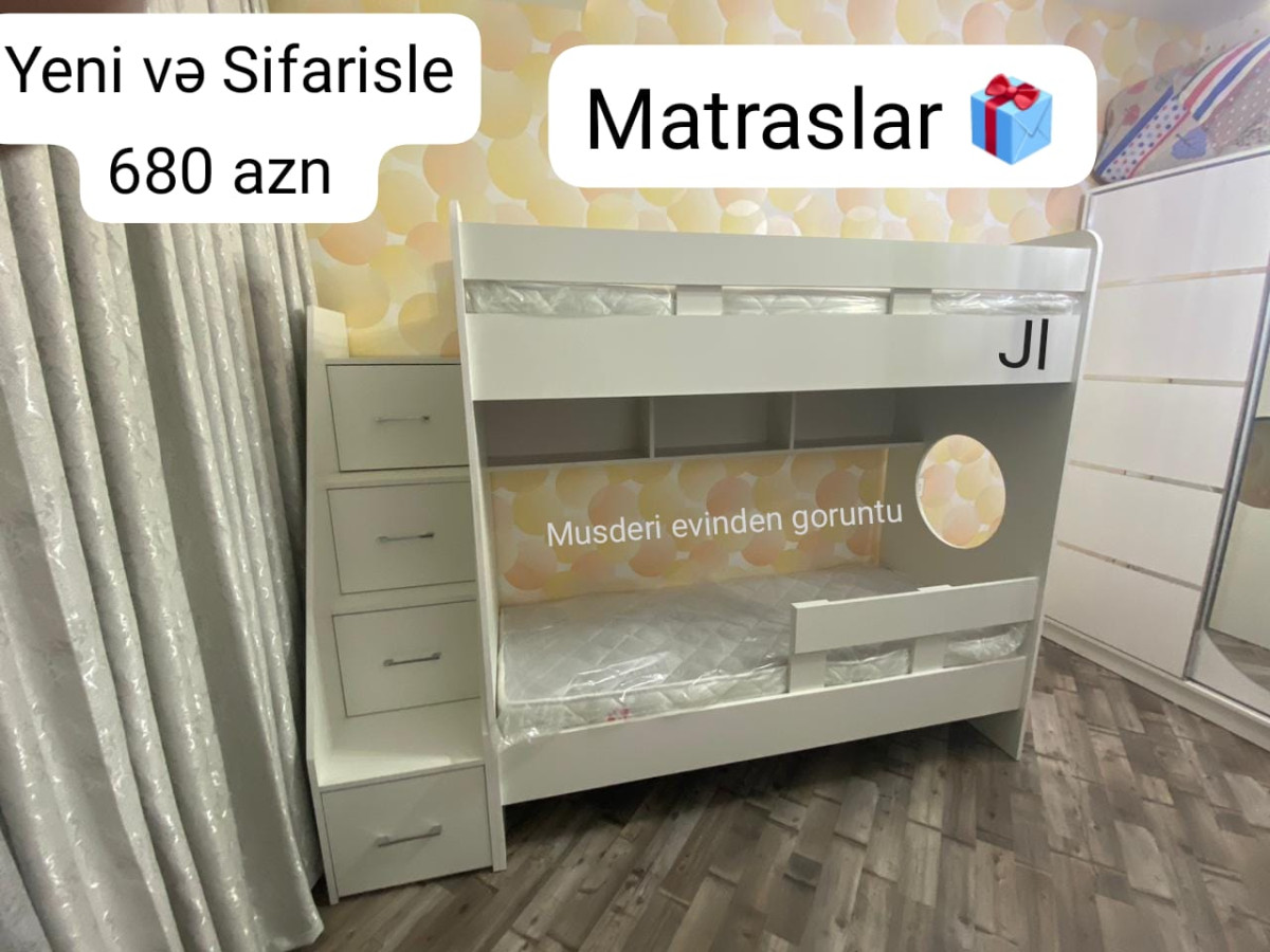 İkimertebe çarpayı Yeni və Sifarisle ‼️İkimərtəbəli carpayi ✔️Reng secimi var.