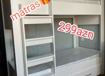 İkimərtəbəli çarpayı Sifarişlə hazırlanır Ölçü 80/180