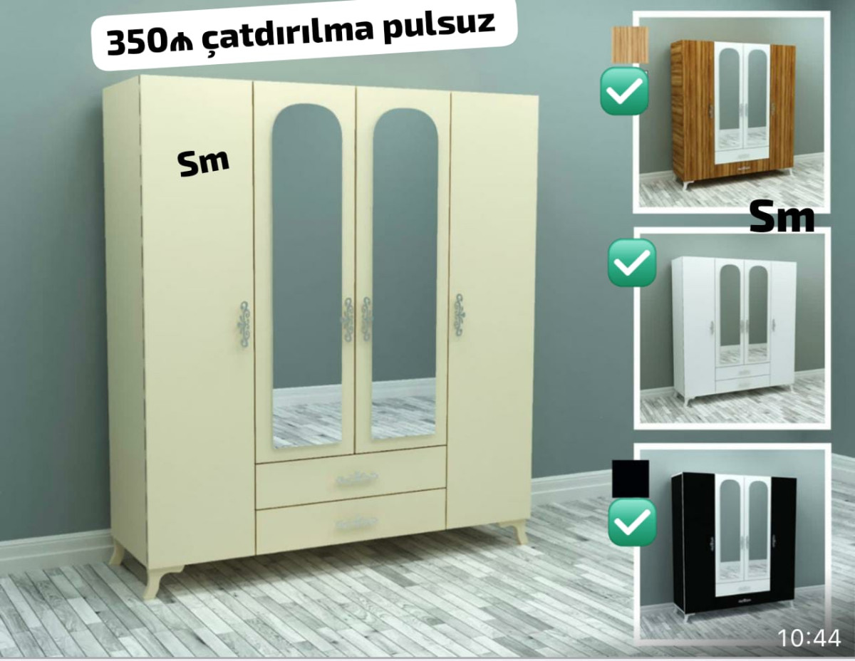 Dolab *4Qapili Dolab şeher içi çatdırilma pulsuz qiymət 350azn*