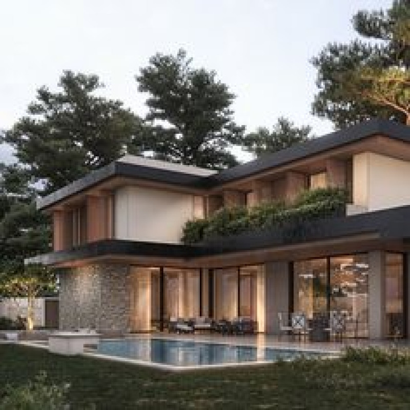 villa dizaynı Əraziyə yerində baxış. Ölçü işlərinin aparılması. Uyğun