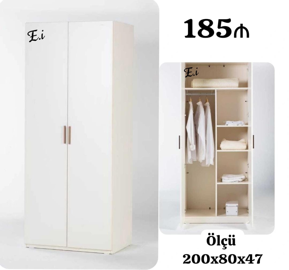 Şkaf doıab şifaner *2 Qapılı Dolab 185Azn💥* ✔️Rəng seçimi var Ölçü 200x90x47