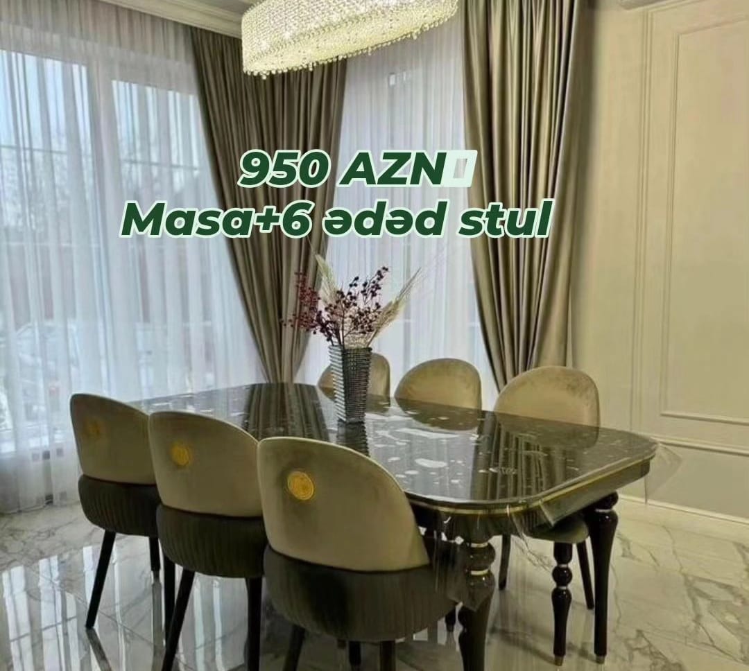 Masa və oturacaqlar Sifarişlə hazırlanır Rəng seçimi var