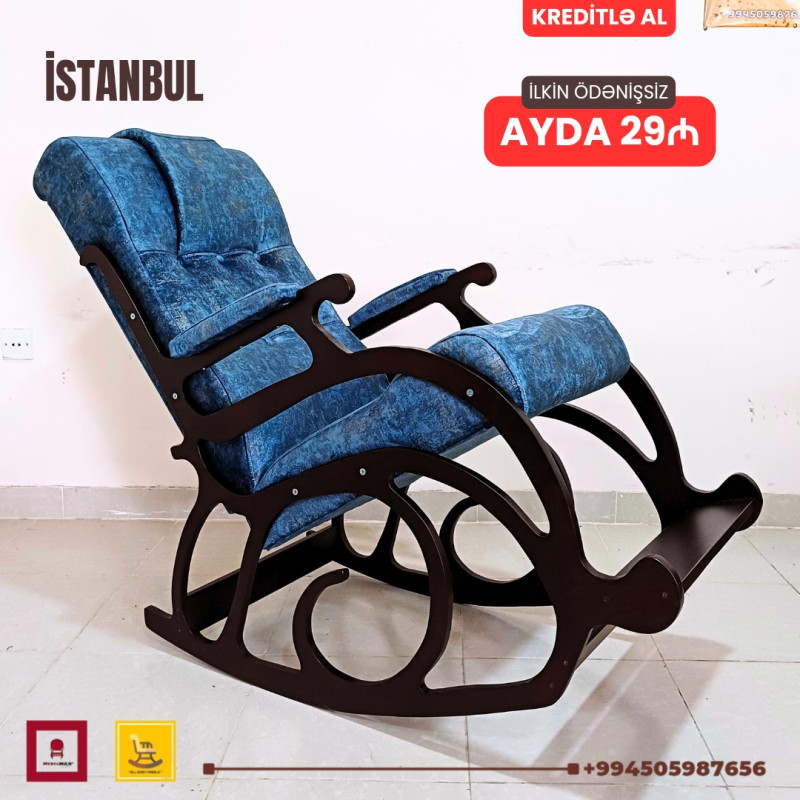Yellənən Kreslo İSTANBUL | AYDA 29 AZN İSTANBUL yellənən kreslo (Kreslo-Kreslo-kaçalka) ilkin