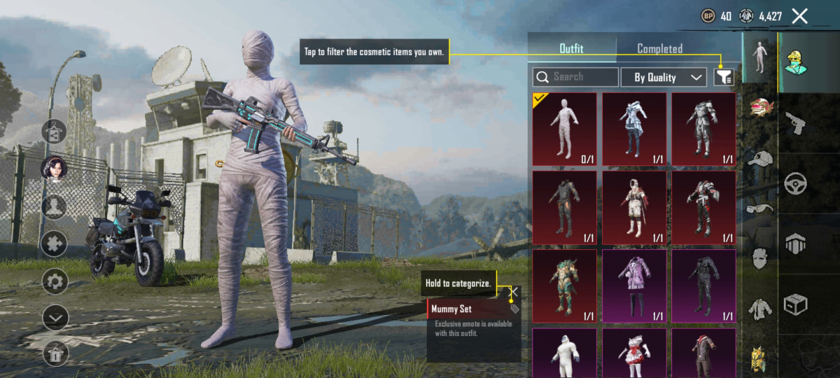 Pubg Korea mobil Old kombinler hamısı var 5dene yüksele bilən Ump-4Sv Old
